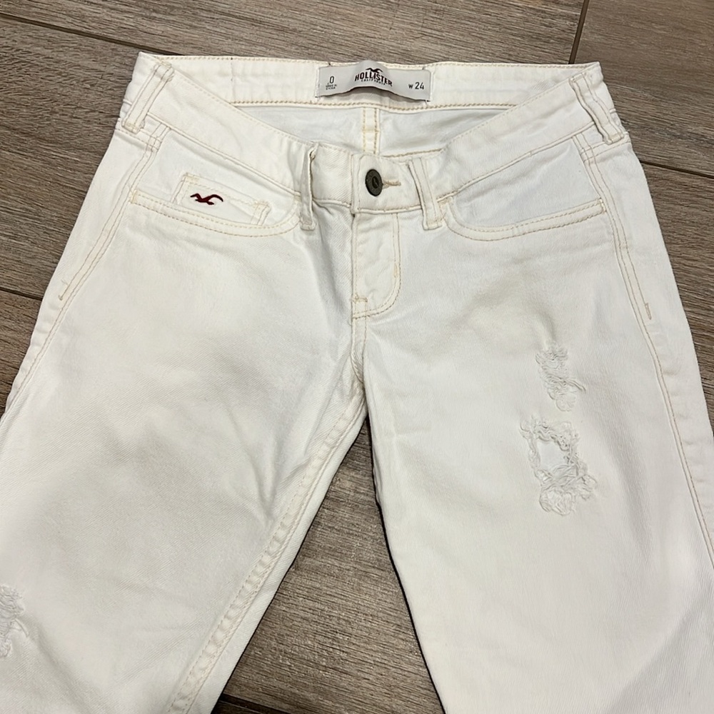Hollister white jeans